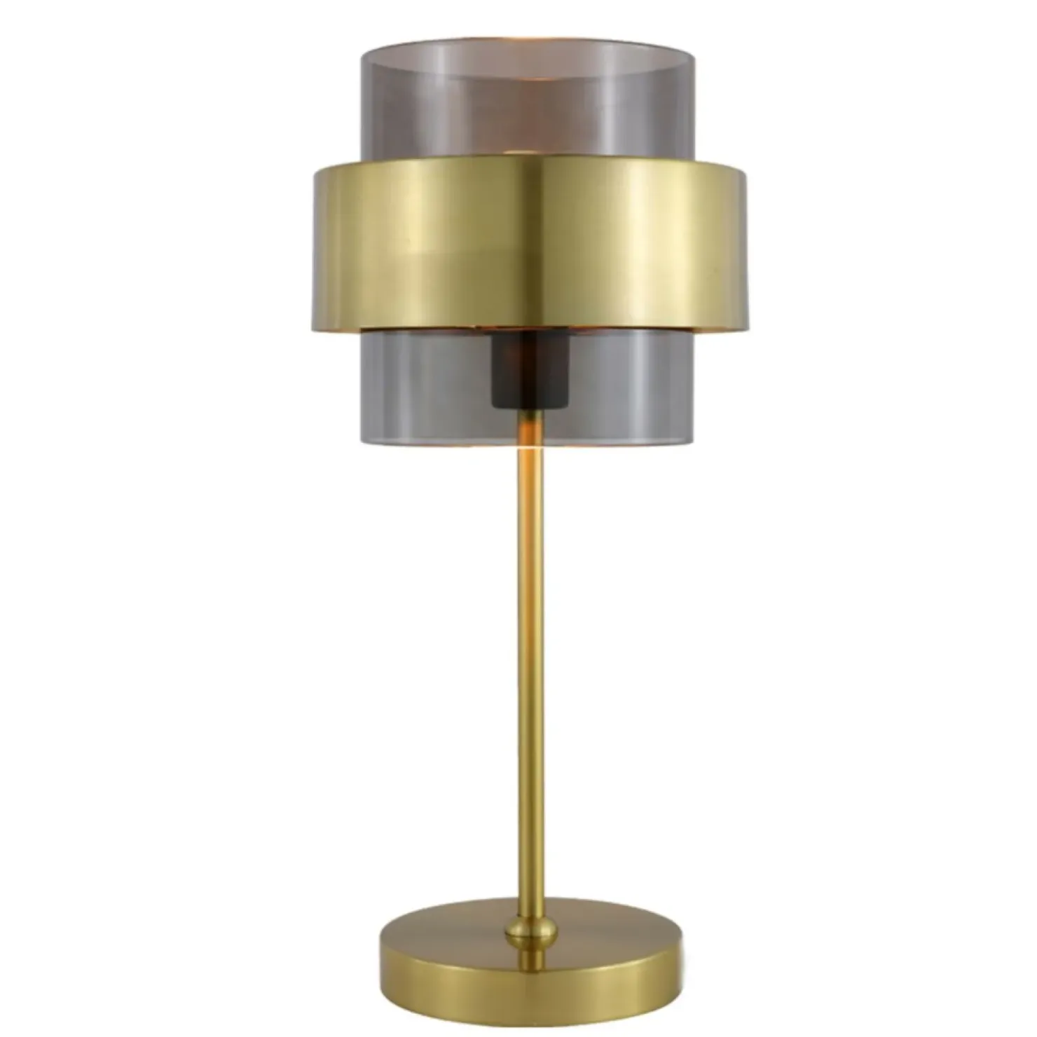 Dekoracyjna lampka z dymionym kloszem LP-866/1T SM/GD z serii MIELE*Sklep Kaja Cheap