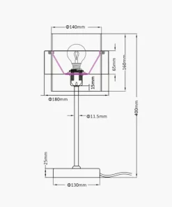 Dekoracyjna lampka z dymionym kloszem LP-866/1T SM/GD z serii MIELE*Sklep Kaja Cheap