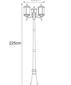 Dekoracyjna latarnia, lampa ogrodowa, ochrona IP44 K-8223 z serii MIAMI*Sklep Kaja Fashion