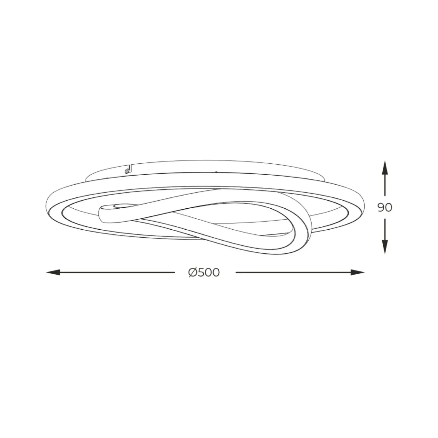Dekoracyjna, ledowa lampa do sypialni MX3889-1A-3BGT LENS | Kaja*Sklep Kaja New