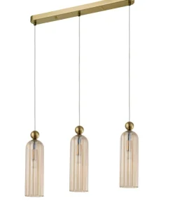 Flash Sale Sklep Kaja Dekoracyjna listwa wisząca nad stół LP-939/3L AMBER z serii PIEGA