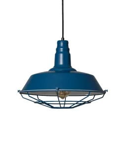 New Sklep Kaja Dekoracyjna, niebieska lampa wisząca ABR-RRP-N-E27 RETRO | Kaja niebieski