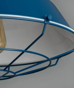 New Sklep Kaja Dekoracyjna, niebieska lampa wisząca ABR-RRP-N-E27 RETRO | Kaja niebieski