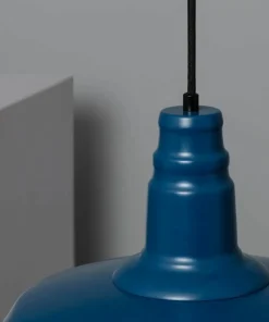 New Sklep Kaja Dekoracyjna, niebieska lampa wisząca ABR-RRP-N-E27 RETRO | Kaja niebieski