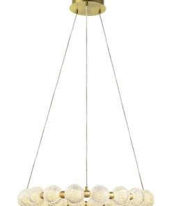 Flash Sale Sklep Kaja Dekoracyjna obręcz LED z kloszami LP-2202/18P GD DIAMOND | Kaja
