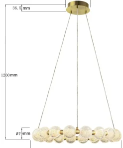 Flash Sale Sklep Kaja Dekoracyjna obręcz LED z kloszami LP-2202/18P GD DIAMOND | Kaja