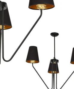 Flash Sale Sklep Kaja Dekoracyjna, potrójna, czarna lampa sufitowa MLP4912 z serii VICTORIA | Kaja Ośw