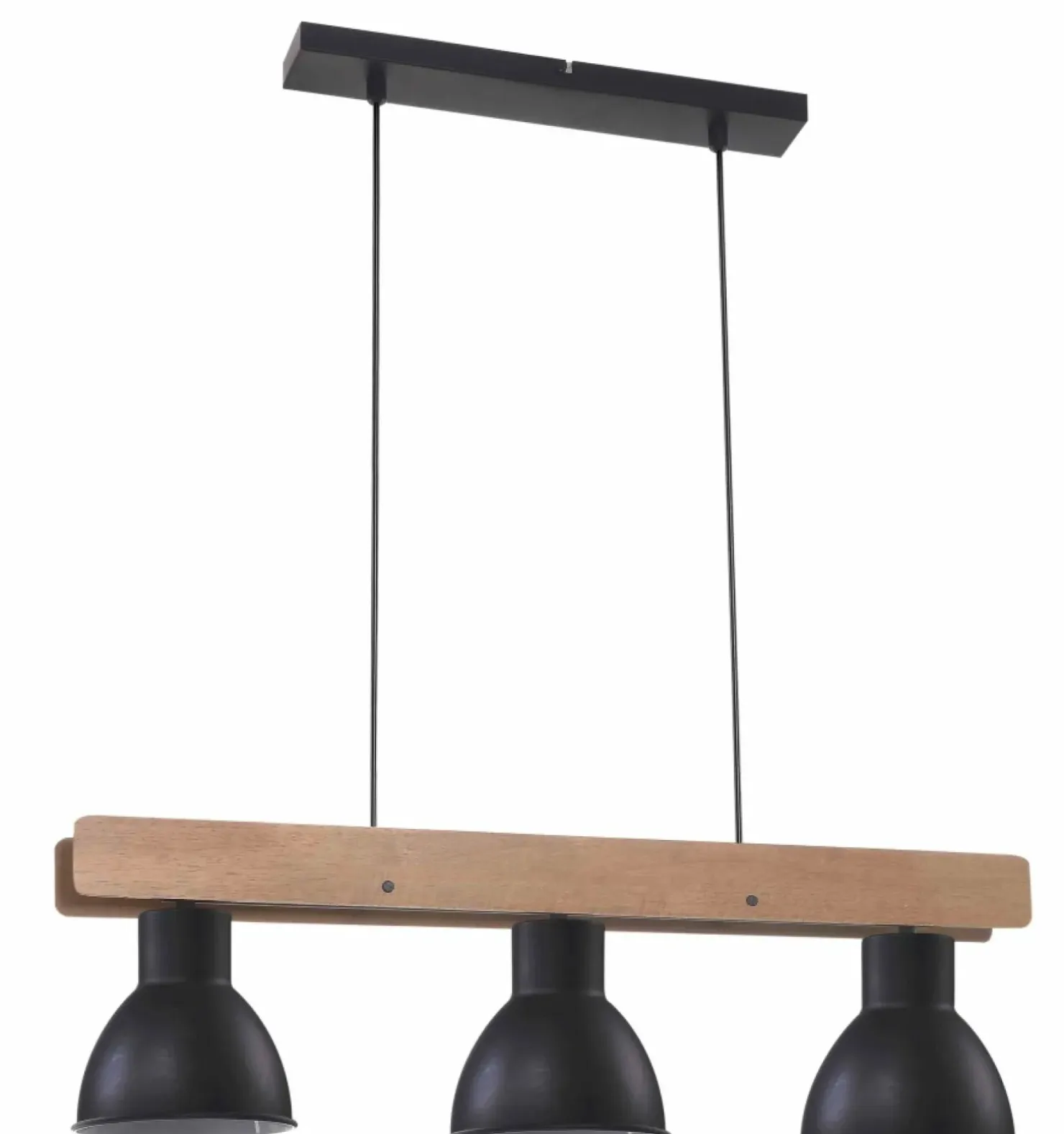 Best Sale Sklep Kaja Dekoracyjna, potrójna lampa wisząca z drewnem 33-73471 z serii VARIO czarny