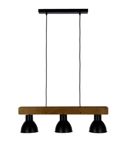 Best Sale Sklep Kaja Dekoracyjna, potrójna lampa wisząca z drewnem 33-73471 z serii VARIO czarny
