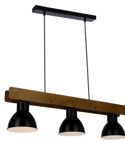 Best Sale Sklep Kaja Dekoracyjna, potrójna lampa wisząca z drewnem 33-73471 z serii VARIO czarny