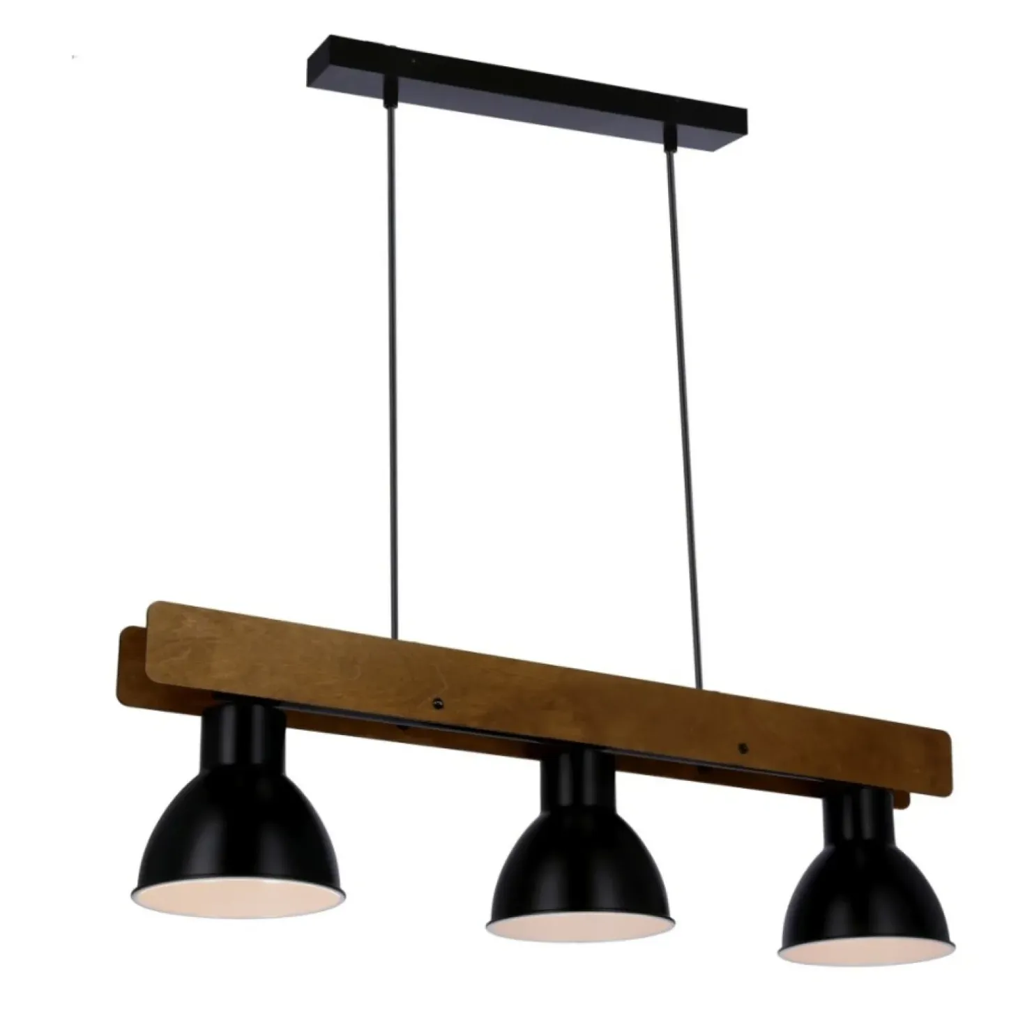 Best Sale Sklep Kaja Dekoracyjna, potrójna lampa wisząca z drewnem 33-73471 z serii VARIO czarny