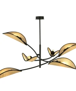 Best Sale Sklep Kaja Dekoracyjna, rozłożysta lampa w stylu rustykalnym 1108/6 LOTUS | Kaja