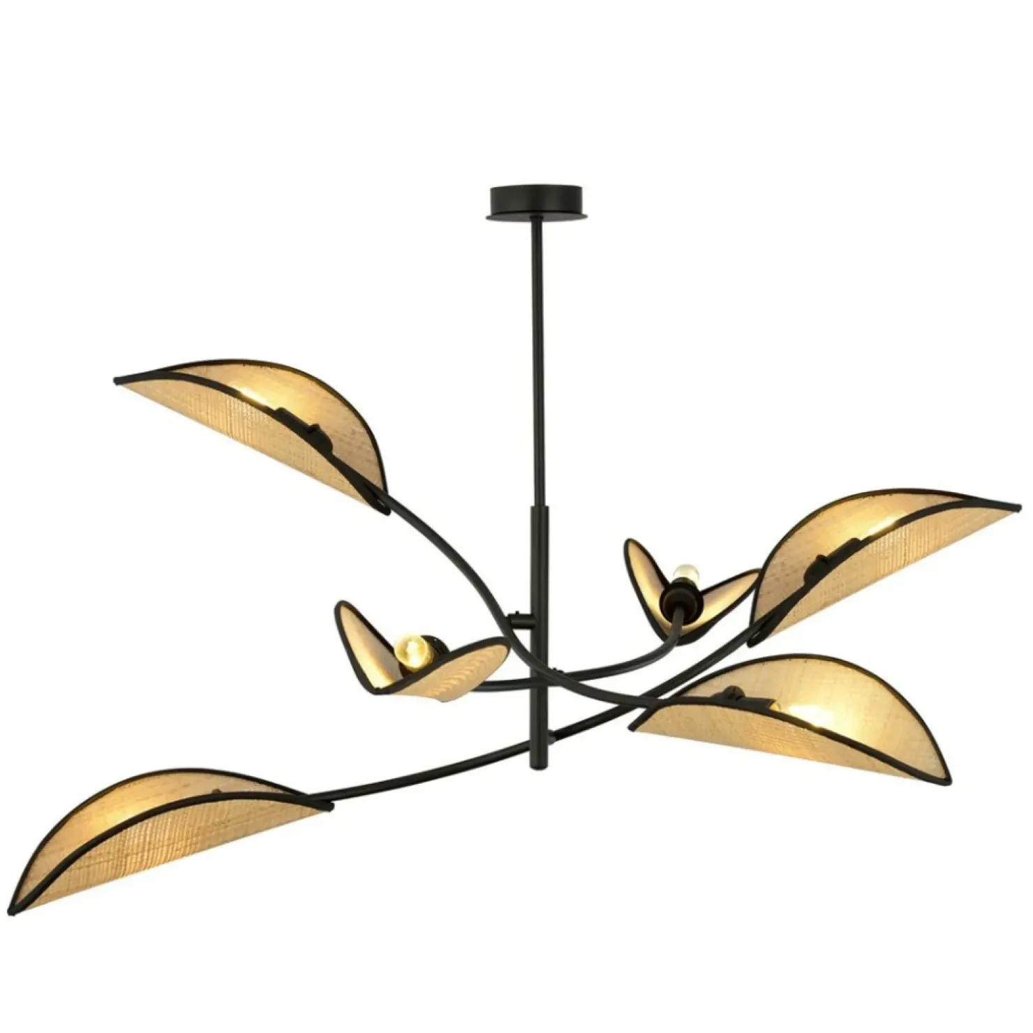 Best Sale Sklep Kaja Dekoracyjna, rozłożysta lampa w stylu rustykalnym 1108/6 LOTUS | Kaja