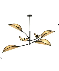 Best Sale Sklep Kaja Dekoracyjna, rozłożysta lampa w stylu rustykalnym 1108/6 LOTUS | Kaja