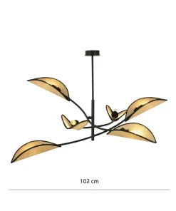 Best Sale Sklep Kaja Dekoracyjna, rozłożysta lampa w stylu rustykalnym 1108/6 LOTUS | Kaja