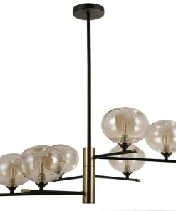 Discount Sklep Kaja Dekoracyjna, rozłożysta lampa wisząca PND-58856-6-MB-AB z serii MESTA