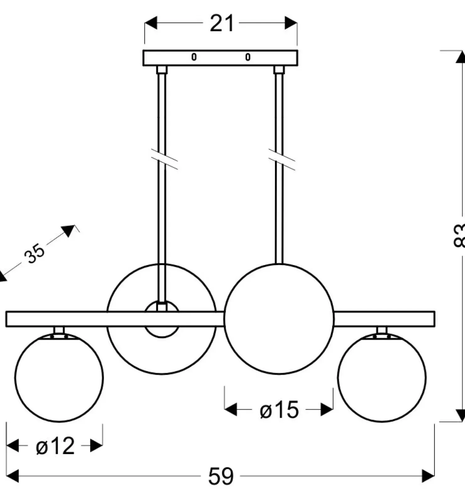 Best Sklep Kaja Dekoracyjna, złota lampa wisząca do jadalni 34-73426 z serii KAMA mosiężny