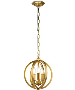 Dekoracyjna, złota lampa wisząca FE-CORINNE-3P-S-BB z serii CORINNE*Sklep Kaja Shop