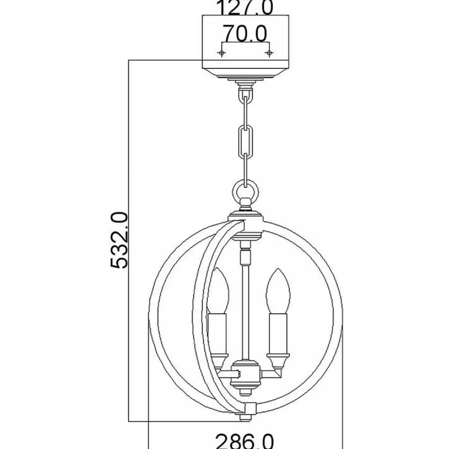 Dekoracyjna, złota lampa wisząca FE-CORINNE-3P-S-BB z serii CORINNE*Sklep Kaja Shop