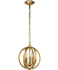 Dekoracyjna, złota lampa wisząca FE-CORINNE-3P-S-BB z serii CORINNE*Sklep Kaja Shop