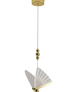 Fashion Sklep Kaja Dekoracyjna, złota lampa wisząca art deco LP-1715/1P MARIPOSA | Kaja