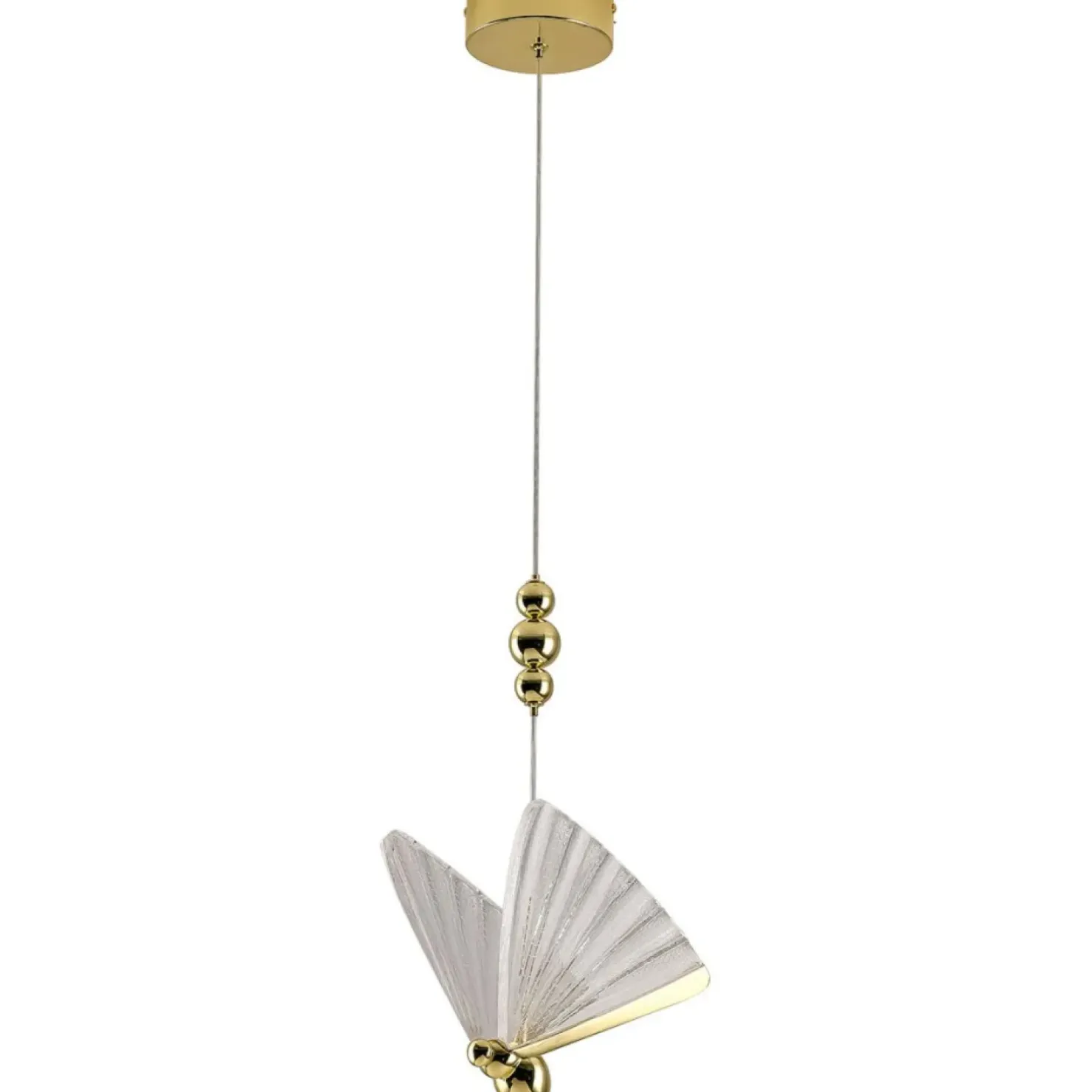 Fashion Sklep Kaja Dekoracyjna, złota lampa wisząca art deco LP-1715/1P MARIPOSA | Kaja