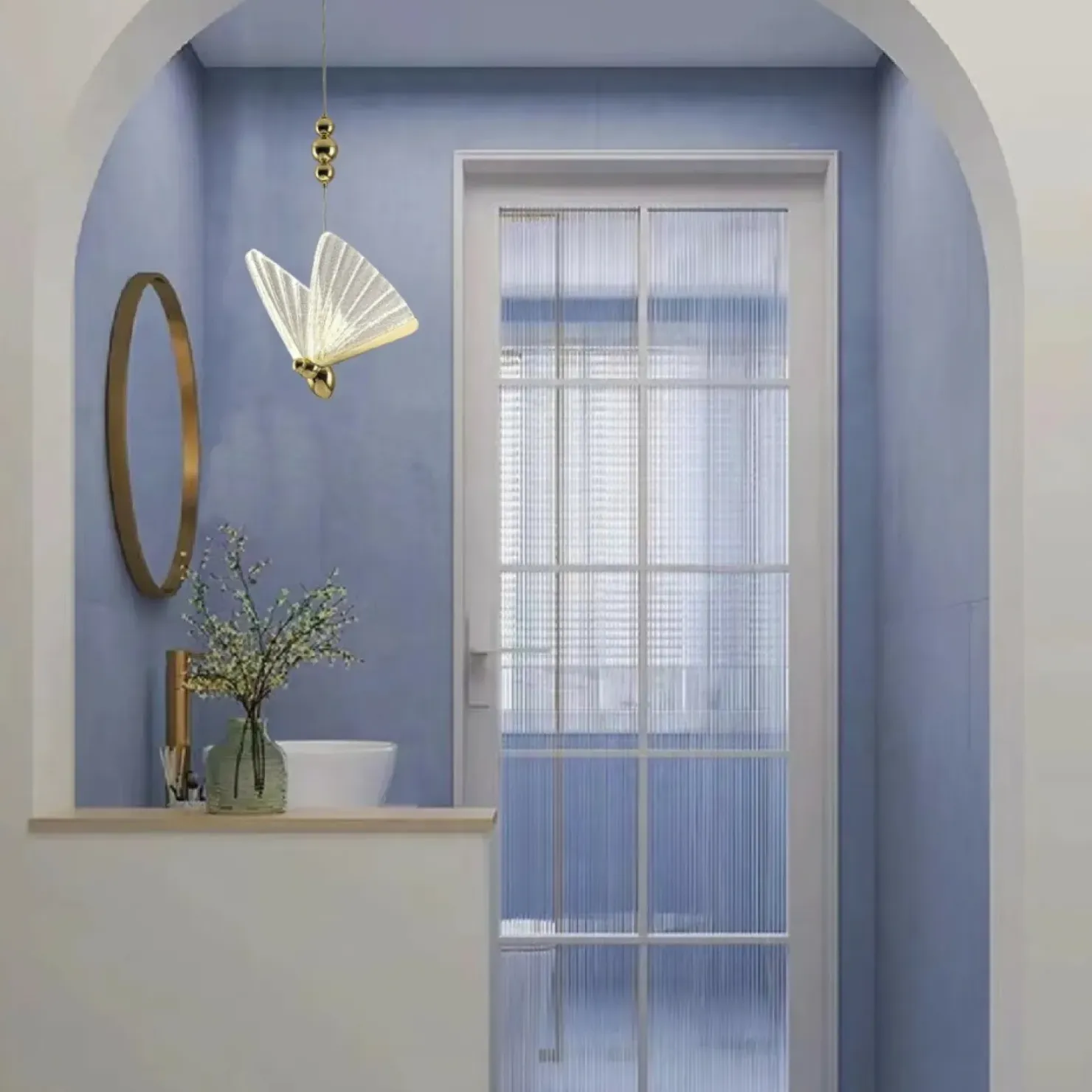 Fashion Sklep Kaja Dekoracyjna, złota lampa wisząca art deco LP-1715/1P MARIPOSA | Kaja