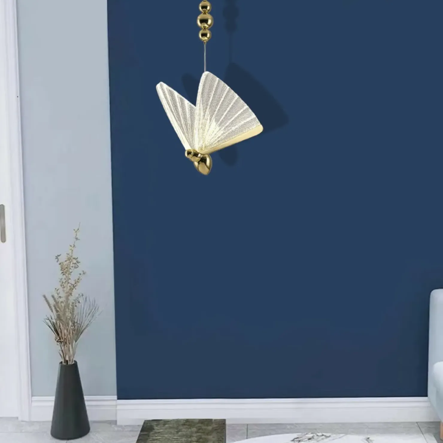 Fashion Sklep Kaja Dekoracyjna, złota lampa wisząca art deco LP-1715/1P MARIPOSA | Kaja