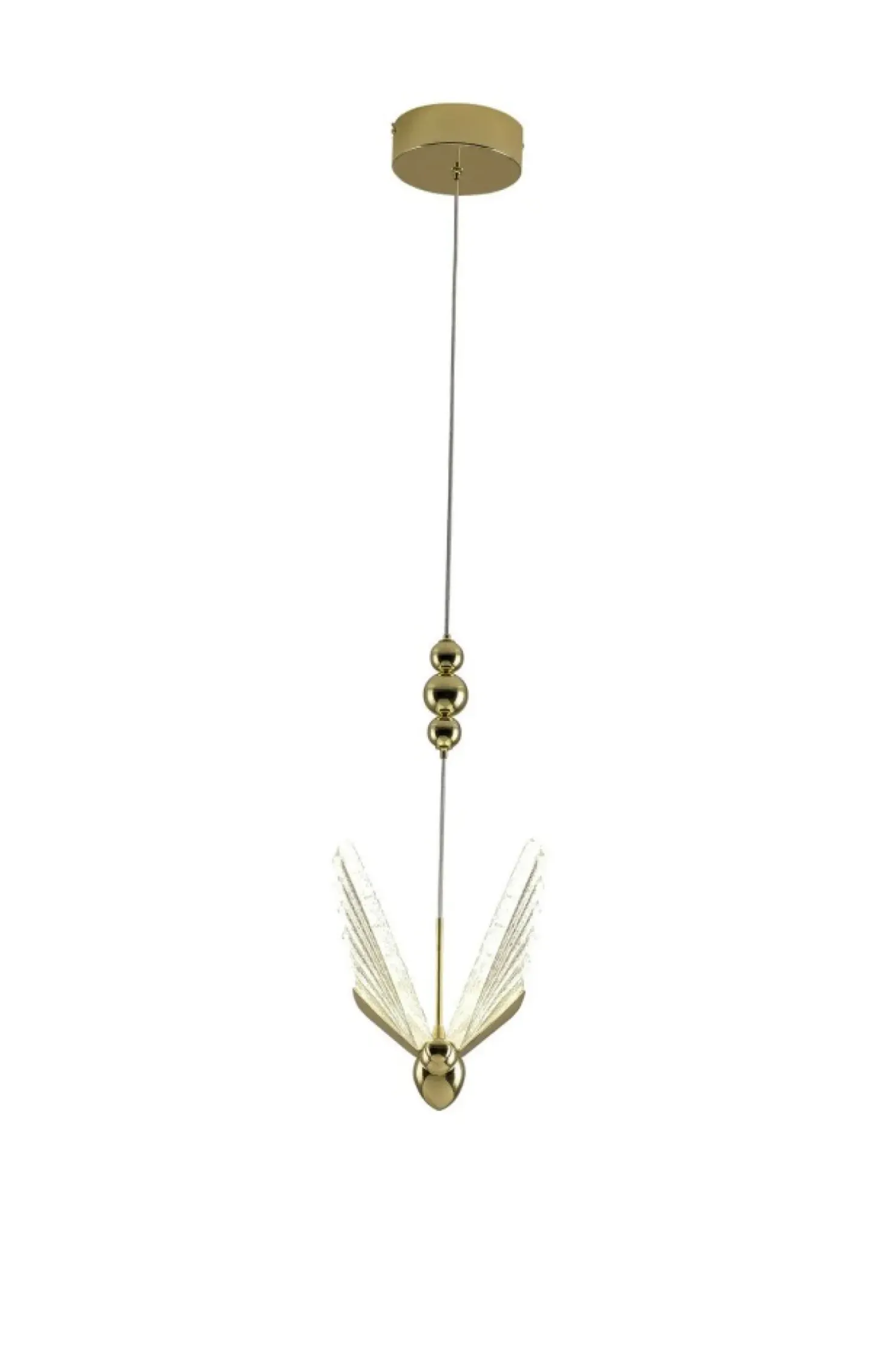 Fashion Sklep Kaja Dekoracyjna, złota lampa wisząca art deco LP-1715/1P MARIPOSA | Kaja