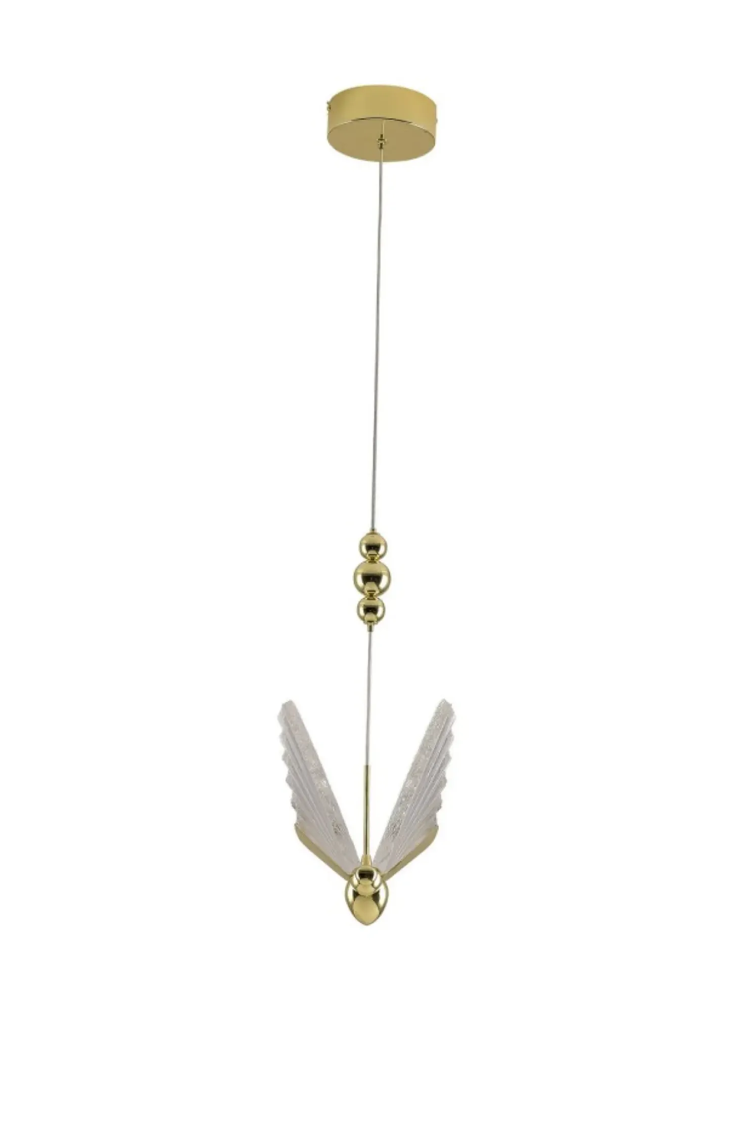 Fashion Sklep Kaja Dekoracyjna, złota lampa wisząca art deco LP-1715/1P MARIPOSA | Kaja