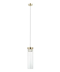 Best Sklep Kaja Dekoracyjna, złota tuba wisząca P0389-01D-F7AC GEM| Kaja Oświetlenie