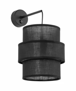 Dekoracyjny kinkiet z czarnym abażurem TK 5955 CALISTO BLACK | Kaja*Sklep Kaja Online