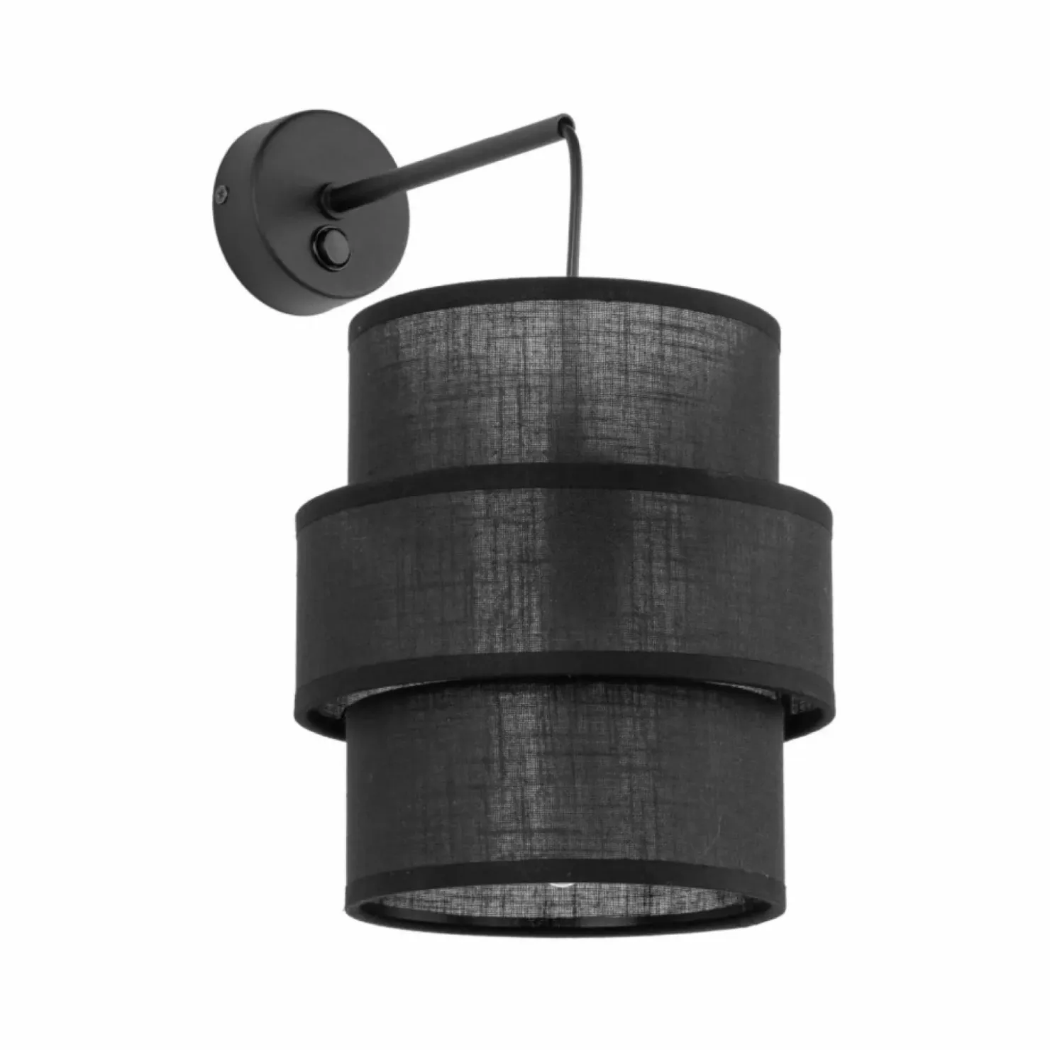 Dekoracyjny kinkiet z czarnym abażurem TK 5955 CALISTO BLACK | Kaja*Sklep Kaja Online