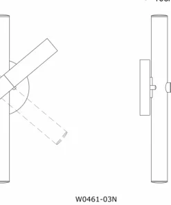 Designerki kinkiet w kształcie tub LED W0461-03N-P7SD z serii LOYA*Sklep Kaja Best Sale