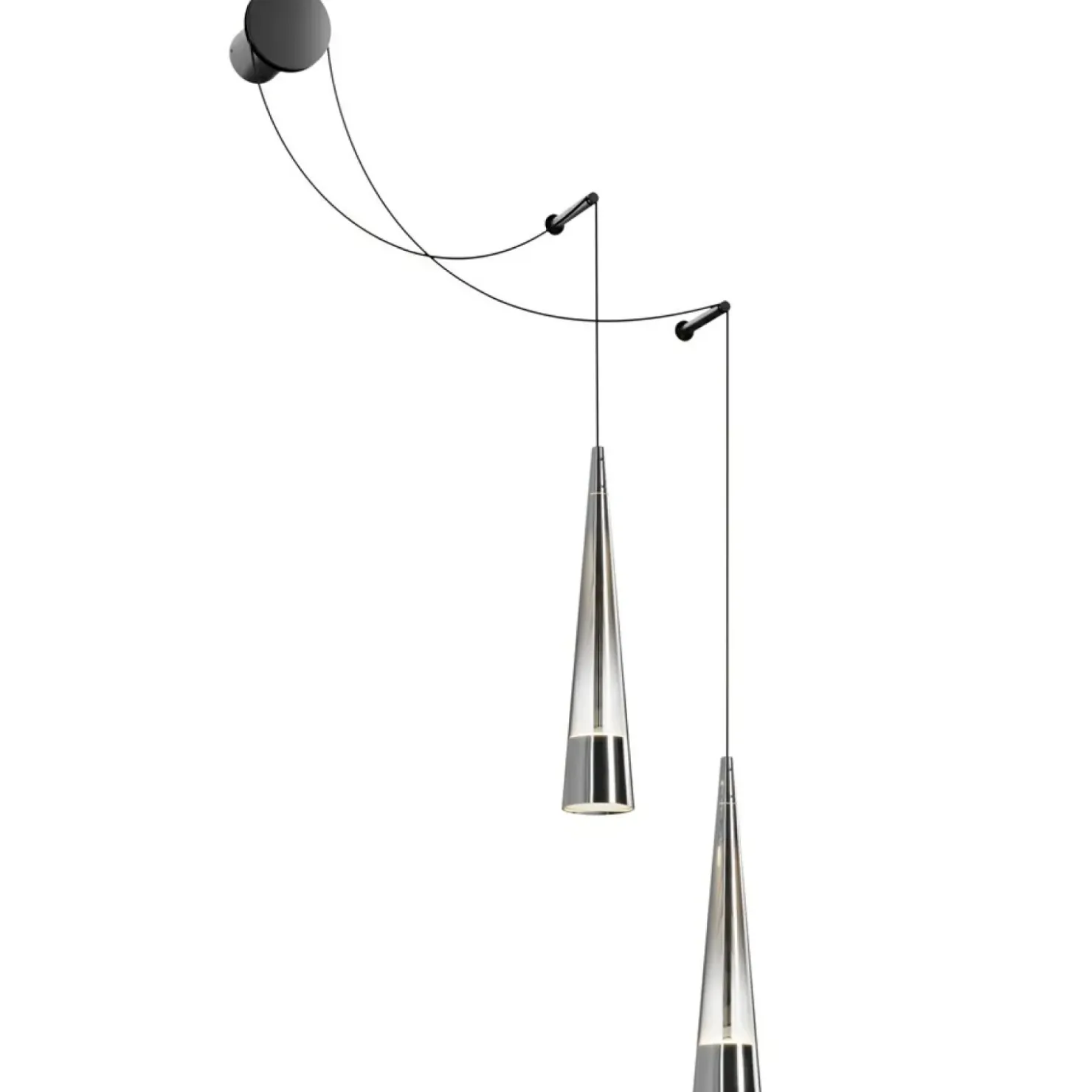 Designerki kinkiet z wiszącymi ramionami P090WL-L24CH3K serii SINTESI*Sklep Kaja Cheap