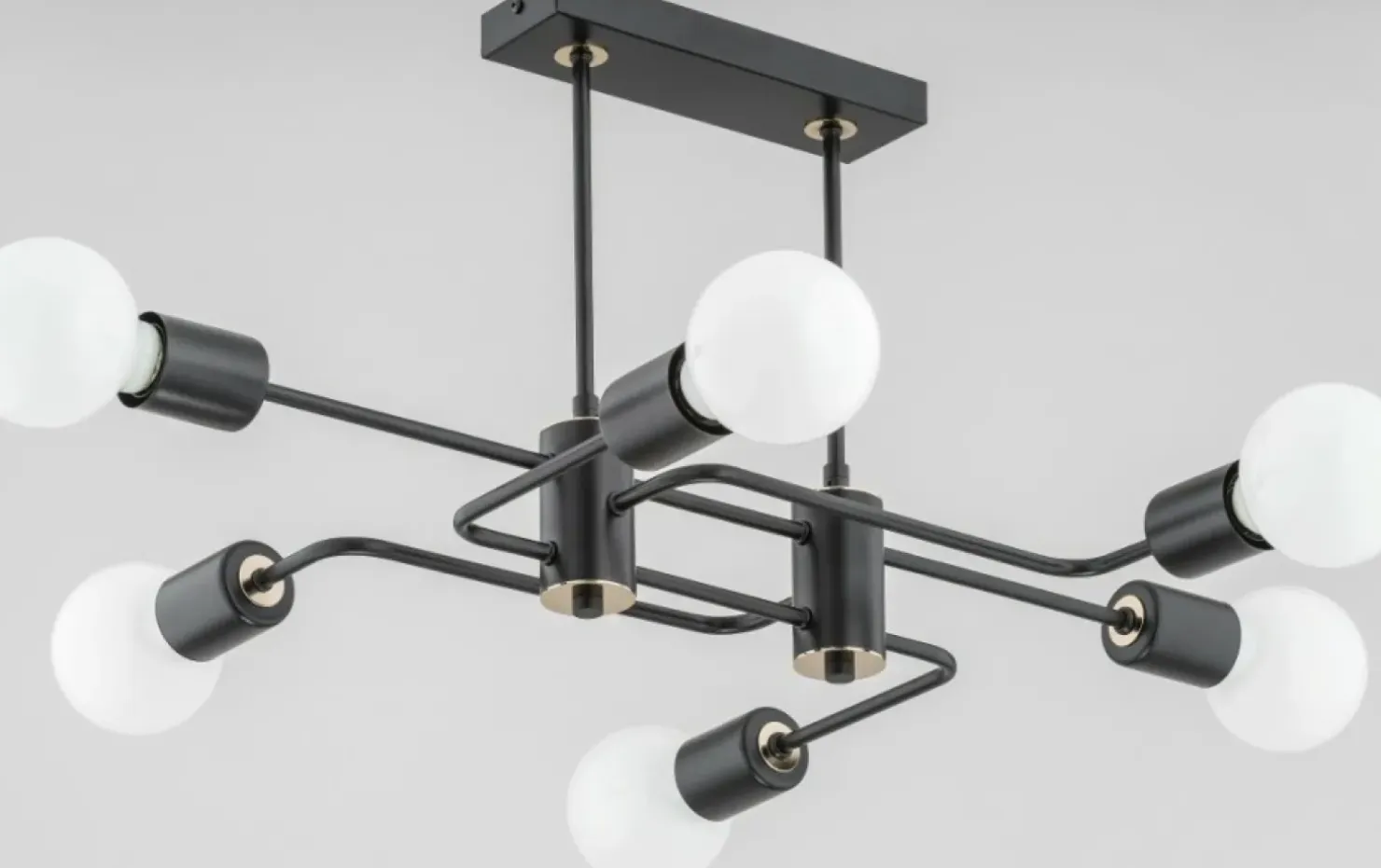 Cheap Sklep Kaja Designerska czarna lampa sufitowa bez kloszy AL 62185 | Kaja