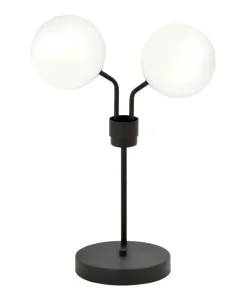 Designerska, czarna lampka z białymi kloszami 1138/LN2 NOVA | Kaja*Sklep Kaja Online