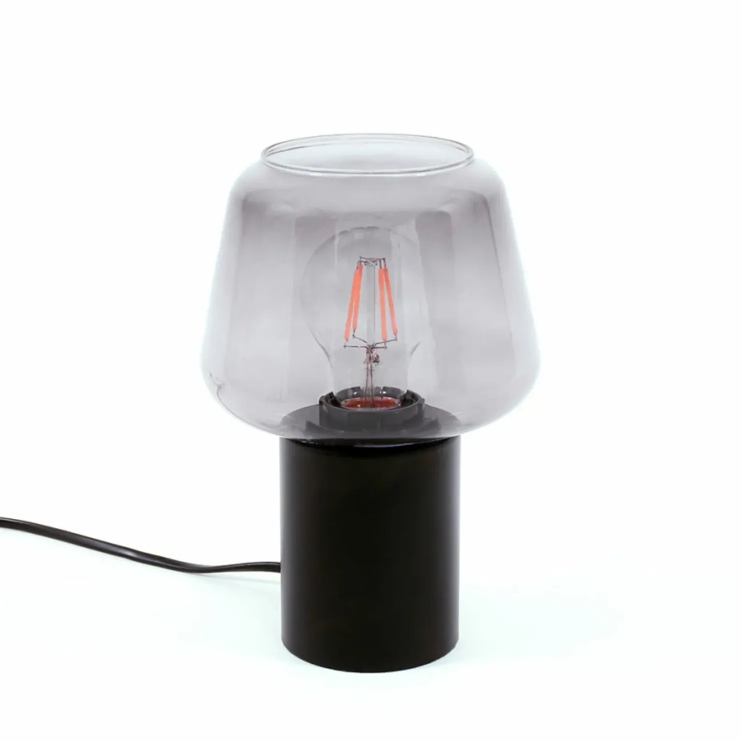Designerska czarna lampka nocna TB-3332-1S-BK+SG ROMIO | Kaja*Sklep Kaja Outlet