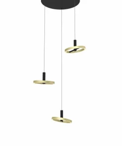 Best Sale Sklep Kaja Designerska, czarno-złota lampa wisząca LED WF 5016-304 BREST | Kaja