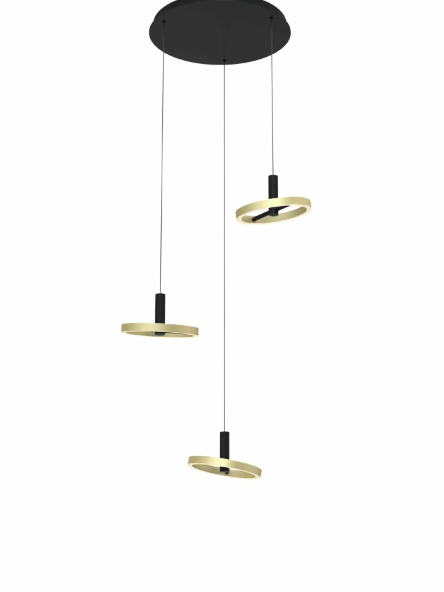 Best Sale Sklep Kaja Designerska, czarno-złota lampa wisząca LED WF 5016-304 BREST | Kaja