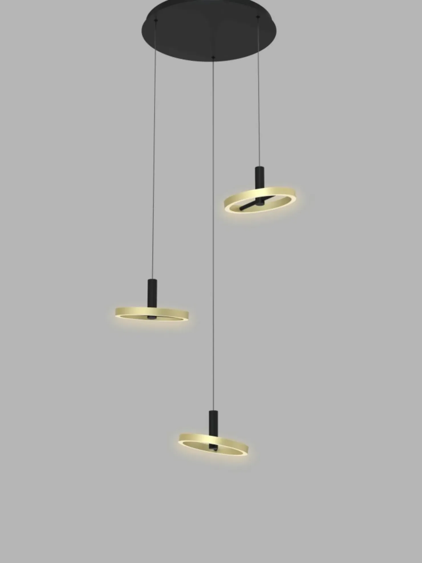 Best Sale Sklep Kaja Designerska, czarno-złota lampa wisząca LED WF 5016-304 BREST | Kaja
