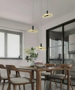 Best Sale Sklep Kaja Designerska, czarno-złota lampa wisząca LED WF 5016-304 BREST | Kaja
