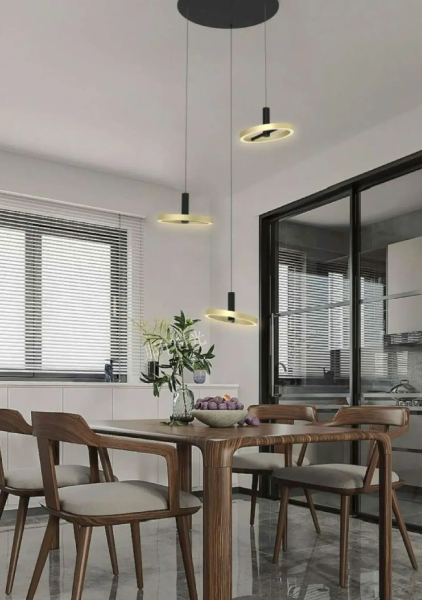 Best Sale Sklep Kaja Designerska, czarno-złota lampa wisząca LED WF 5016-304 BREST | Kaja