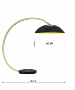 Designerska, czarno-złota lampka do biura WF 8001-104 ROSSKOFF | Kaja*Sklep Kaja Hot