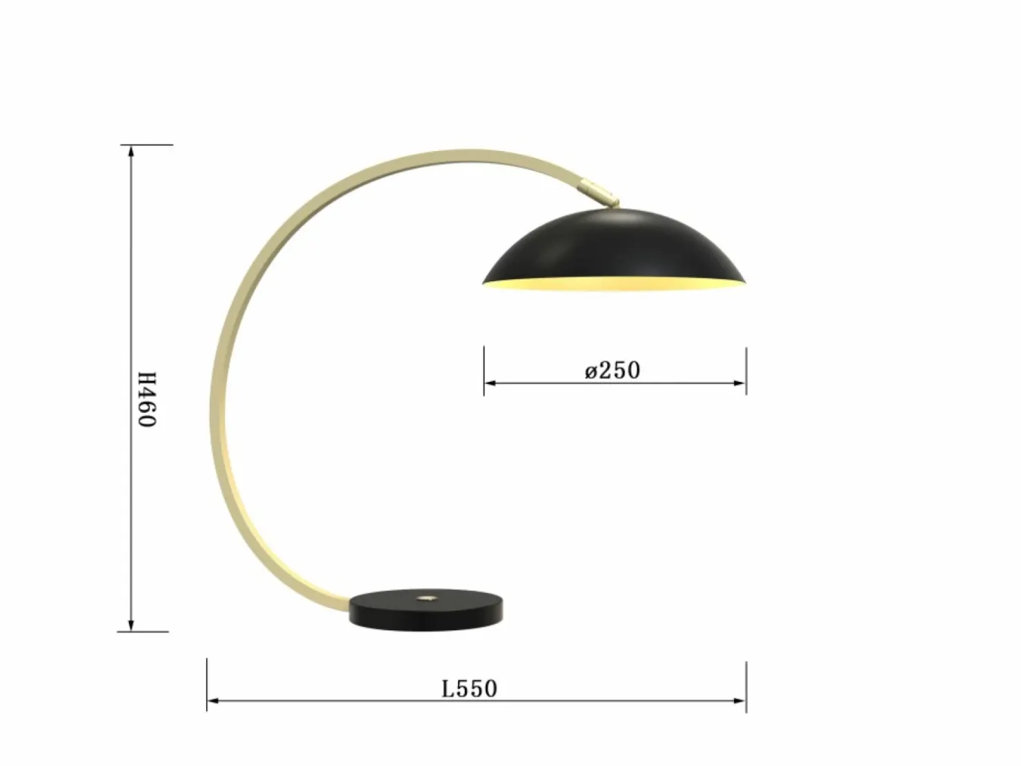 Designerska, czarno-złota lampka do biura WF 8001-104 ROSSKOFF | Kaja*Sklep Kaja Hot