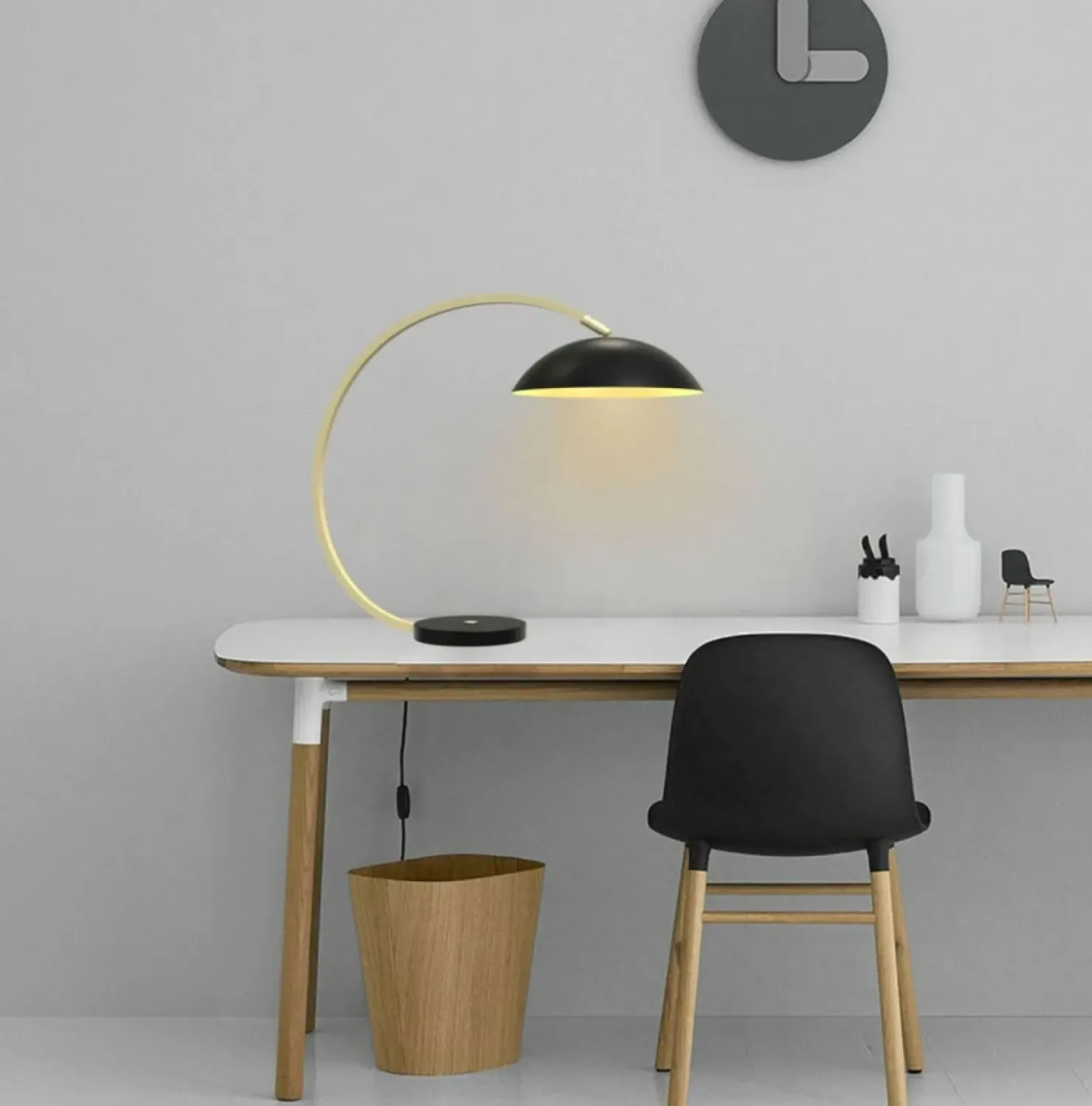 Designerska, czarno-złota lampka do biura WF 8001-104 ROSSKOFF | Kaja*Sklep Kaja Hot