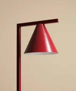 Designerska, czerwona lampa stołowa do biura 1108B15 z serii FORM*Sklep Kaja Hot