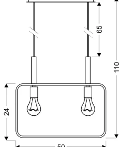 Shop Sklep Kaja Designerska, dekoracyjna lampa wisząca 32-73518 z serii FRAME | Kaja czarny