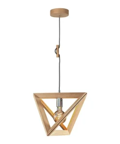 New Sklep Kaja Designerska, drewniana lampa wisząca 1271174 TRIGONON | Kaja dąbolejowany