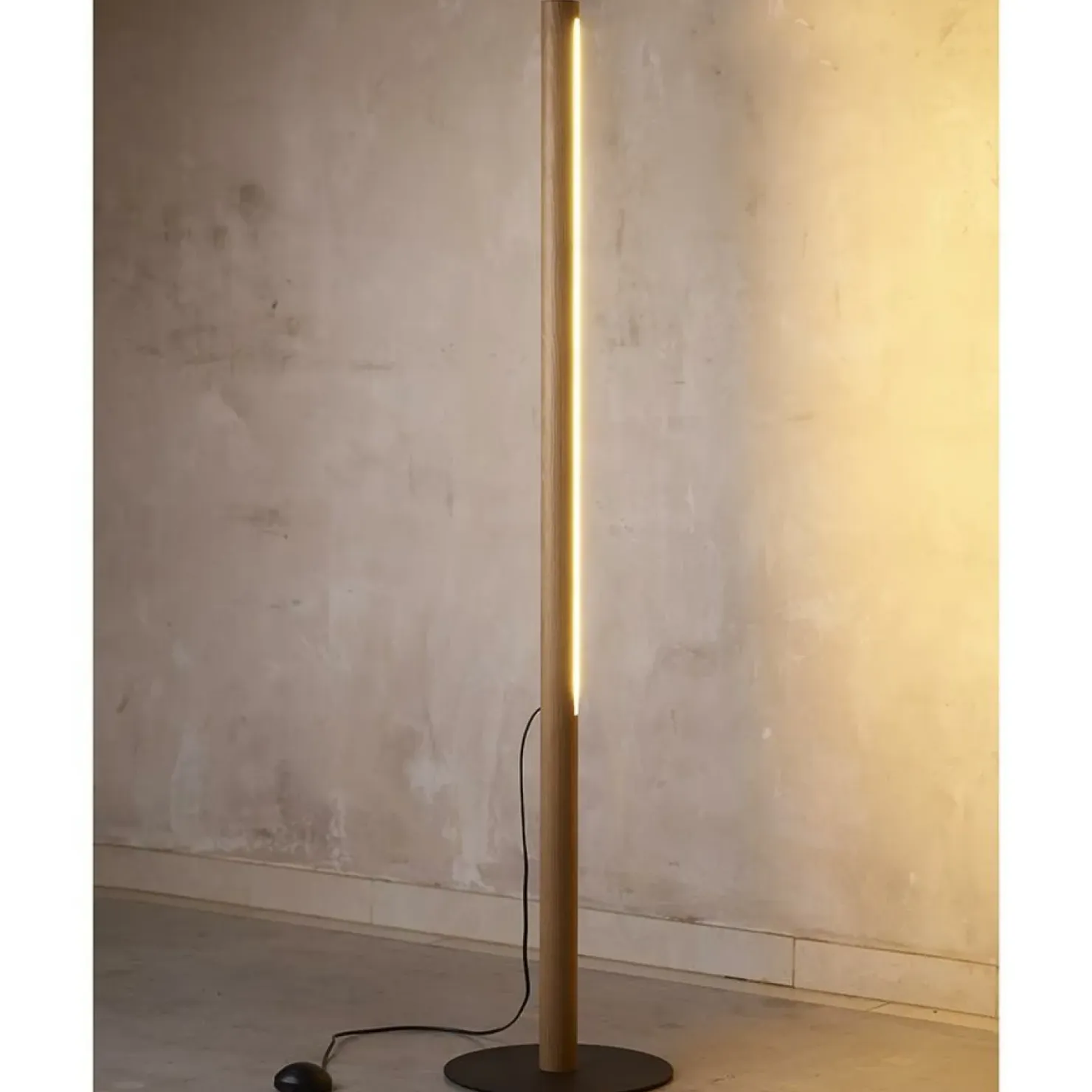 Designerska, drewniana lampa stojąca TK 1409 ROLLO | Kaja Oświetlenie*Sklep Kaja Shop